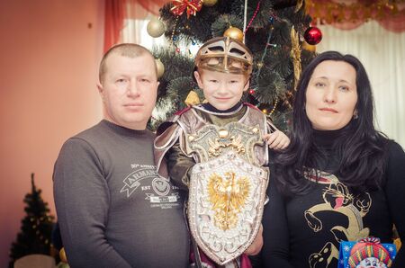 New Year holiday, kindergarten Malvin, Lutsk Ukraine 25/12/2013.のeditorial素材