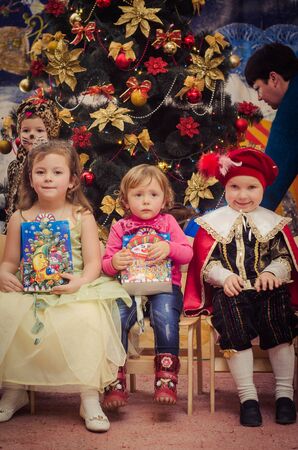 New Year holiday, kindergarten Malvin, Lutsk Ukraine 25/12/2013.のeditorial素材