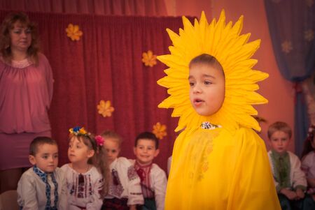 Autumn holiday, Malvin kindergarten, Lutsk Ukraine 18/10/2013.のeditorial素材