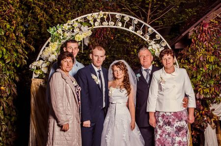 Ukrainian Wedding Ukraine Lutsk 24.10.2014. Ukrainian wedding tradition. Beautiful wedding.のeditorial素材