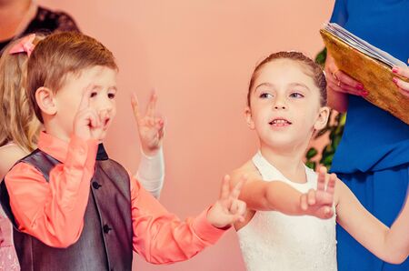 graduation day, kindergarten Malvin, Lutsk Ukraine 20/05/2014.のeditorial素材