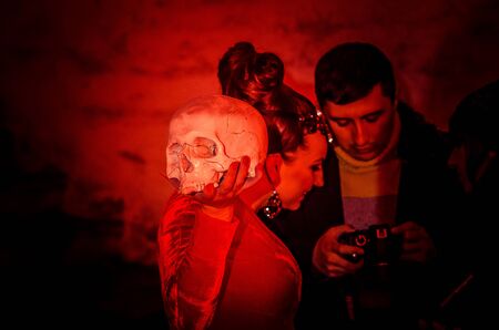 halloween photo shooter, Tarakan Fort in Dubno Ukraine 01/11/2014のeditorial素材