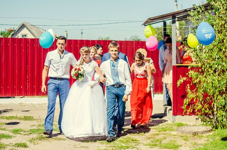 Ukrainian traditional wedding Lutsk Ukraine 28.10.2016.のeditorial素材