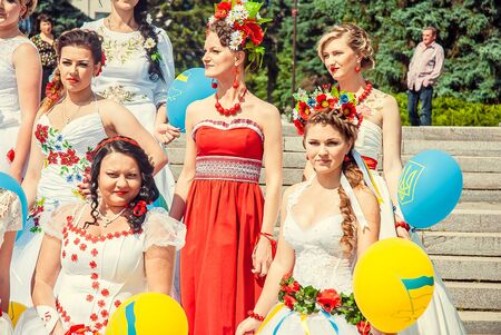 Bridal Parade, Lutsk Ukraine 29/06/2014.のeditorial素材