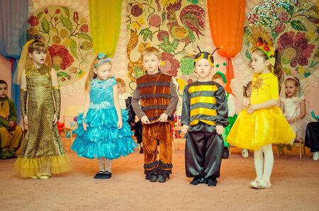New Year's Eve, kindergarten Malvin, Lutsk Ukraine 05/03/2014.のeditorial素材