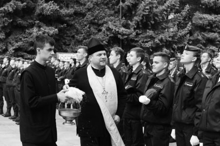 oath of military cadets Lutsk Ukraine 12/10/2019.のeditorial素材