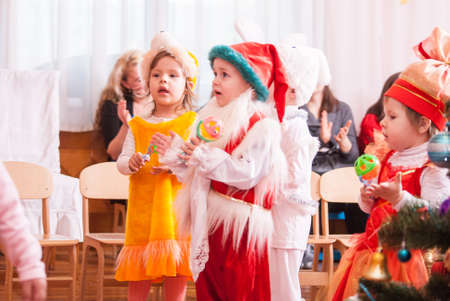 New Years morning in kindergarten editorial reportage Lutsk 21.12.2015のeditorial素材