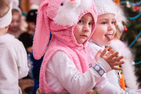 New Years morning in kindergarten editorial reportage Lutsk 21.12.2015のeditorial素材