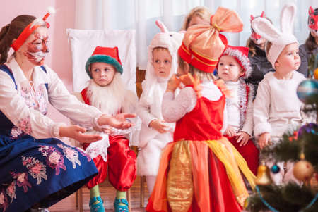 New Years morning in kindergarten editorial reportage Lutsk 21.12.2015のeditorial素材