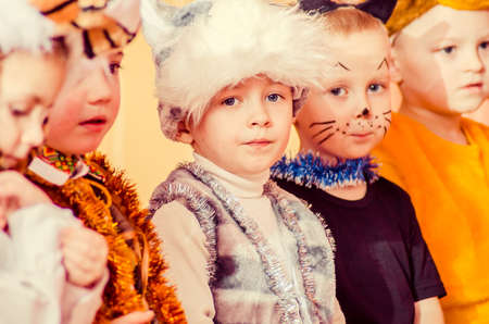 New Year's in kindergarten editorial reportage Ukraine Lutsk 27.12.2017.のeditorial素材