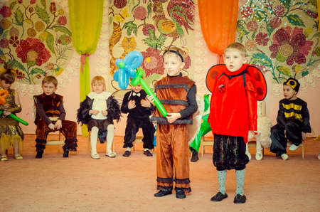 New Year's Eve, kindergarten Malvin, Lutsk Ukraine 05/03/2014.のeditorial素材
