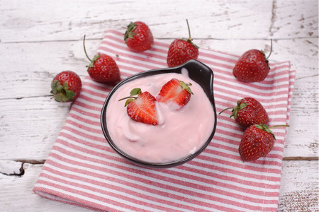 strawberry Yogurtの写真素材