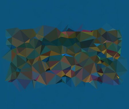 abstract illustration in plygon shape with blue backgroundの写真素材