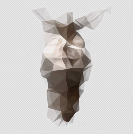 Image in the form of colorful polygonの写真素材