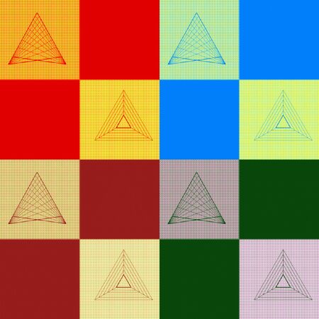 abstract illustration geometric multicolored background