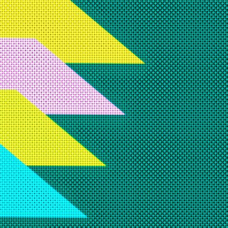 abstract illustration geometric green backgroundの写真素材