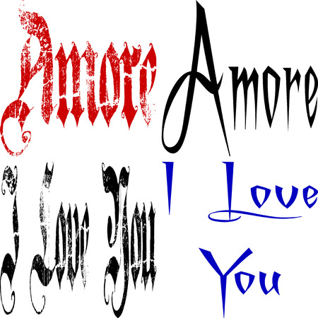 I Love You in Italianのイラスト素材
