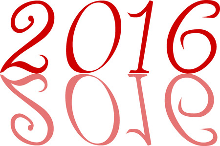 2016 gretting sign writen on a white Backgroundのイラスト素材