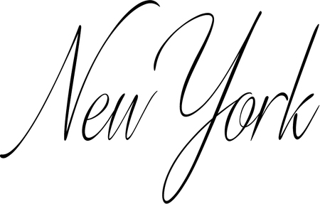 New york sign writen on white Bakgroundのイラスト素材