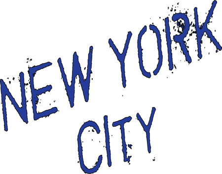 New york city sign writen on white Bakgroundのイラスト素材