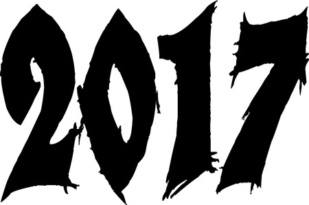 Happy New Year 2017 on a white background.のイラスト素材