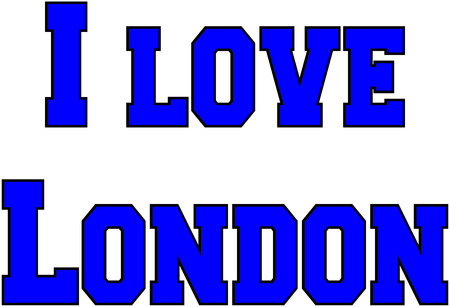 I Love London sign on white background,のイラスト素材