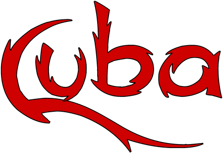 Cuba text sign illustration on white bachgroundのイラスト素材