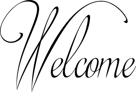 Welcome text sign illustration on white backgroundのイラスト素材