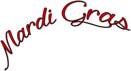 Fat Tuesday written in French text illustrationのイラスト素材