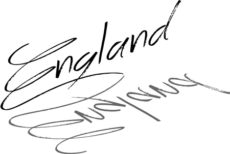 England Text sign illutration on white backgroundのイラスト素材