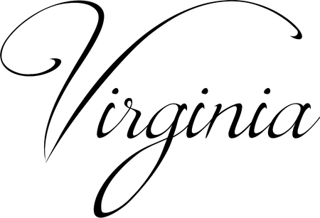 Virginia text sign illustrationon white backgroundのイラスト素材