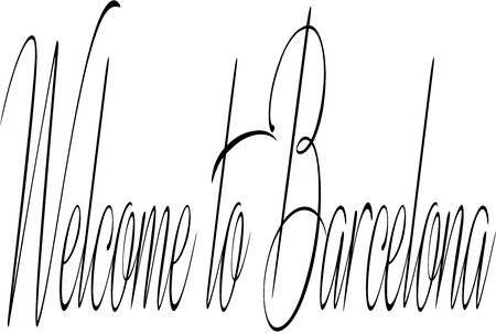 Welcome to Barcellona text sign illustration on White Background
のイラスト素材