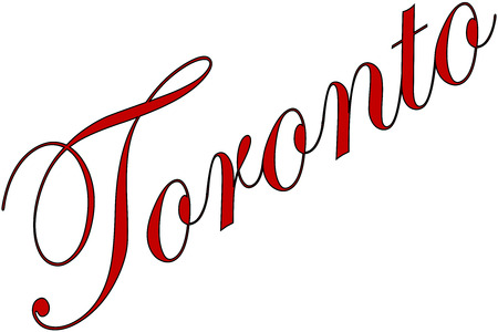 Toronto text sign illustration on white Backgroundのイラスト素材