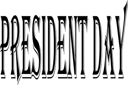 President Day Holiday text sign illustration on white backgroundのイラスト素材