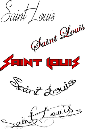 Saint Louis text sign illustration on white backgroundのイラスト素材