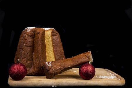 Christmas food and ornament composition still life, holiday seasonの写真素材