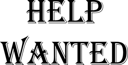 Help wanted text sign illustration on white backgroundのイラスト素材