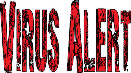 Virus Alert text sign illustration on white Backgroundのイラスト素材