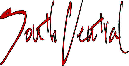 South Central text sign illustration on white backgroundのイラスト素材