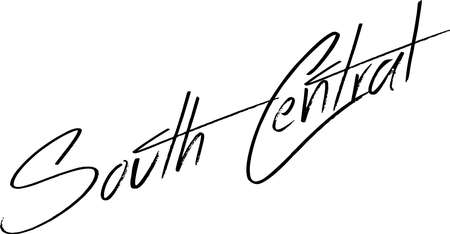 South Central text sign illustration on white backgroundのイラスト素材