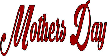 Mother's day text sign illustration on white backgroundのイラスト素材