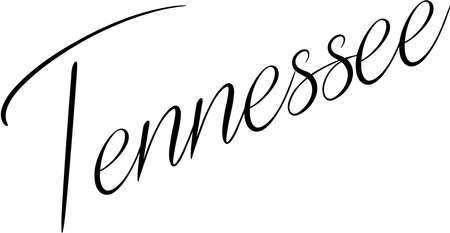 Tennessee text sign illustration on white background.のイラスト素材