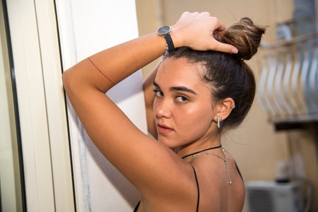 urban style portrait of a fashion model