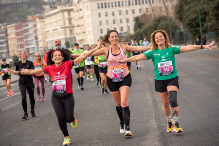 Naples half marathon of 26 February 2023 Italyのeditorial素材