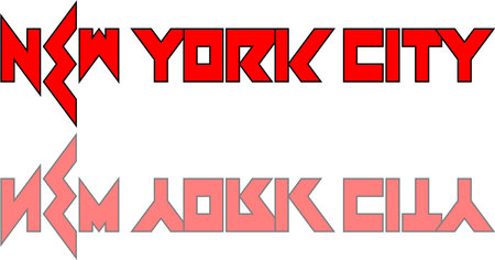 New York City text sign illustration on White Backgroundのイラスト素材