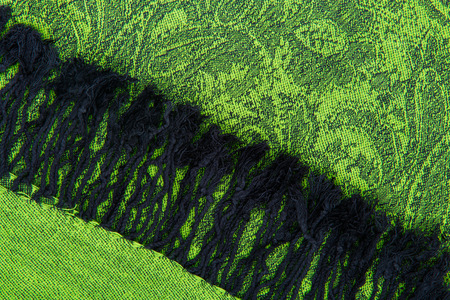 Traditional paisley pattern green cashmere pashmina sampleの写真素材