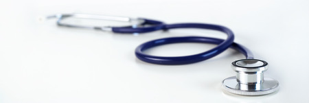Stethoscope on white background. Healthcare and medical conceptの写真素材