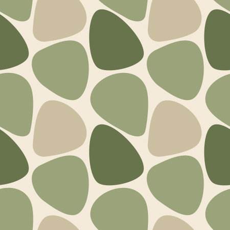 Graphic elements green and beige patternのイラスト素材