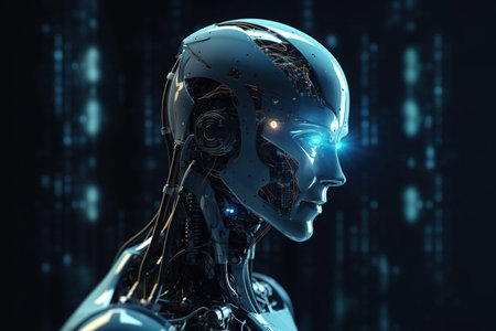 AI artificial intelligence and future technologies concept. Created by Generative AIの素材