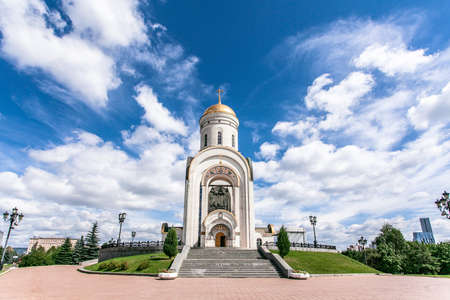 Big Park Pobedy in Moskow at summerの写真素材